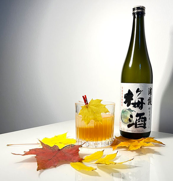 A golden Sake-Cocktail recipe for autumn
