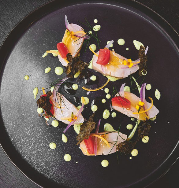 Marinated Kingfish with Mixed Pickles & Dill